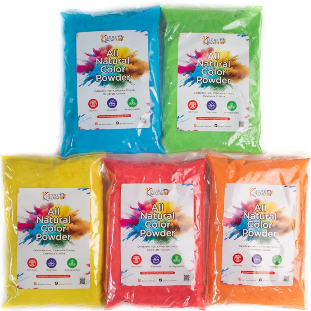 Color Powder Pack - Blue, Green, Yellow, Red, Orange